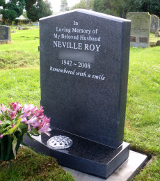 Rustenberg grey granite headstone
